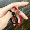 Новый браслет Obsidian Lucky Beads Strawberry Crystal, женский плетеный браслет для пары, подарок