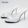 2024 Summer Fashion Thin Heels Shoe Sexy Black Slippers Woman Comfortable Sandals Mules Women High Heel Slip-on Shoes