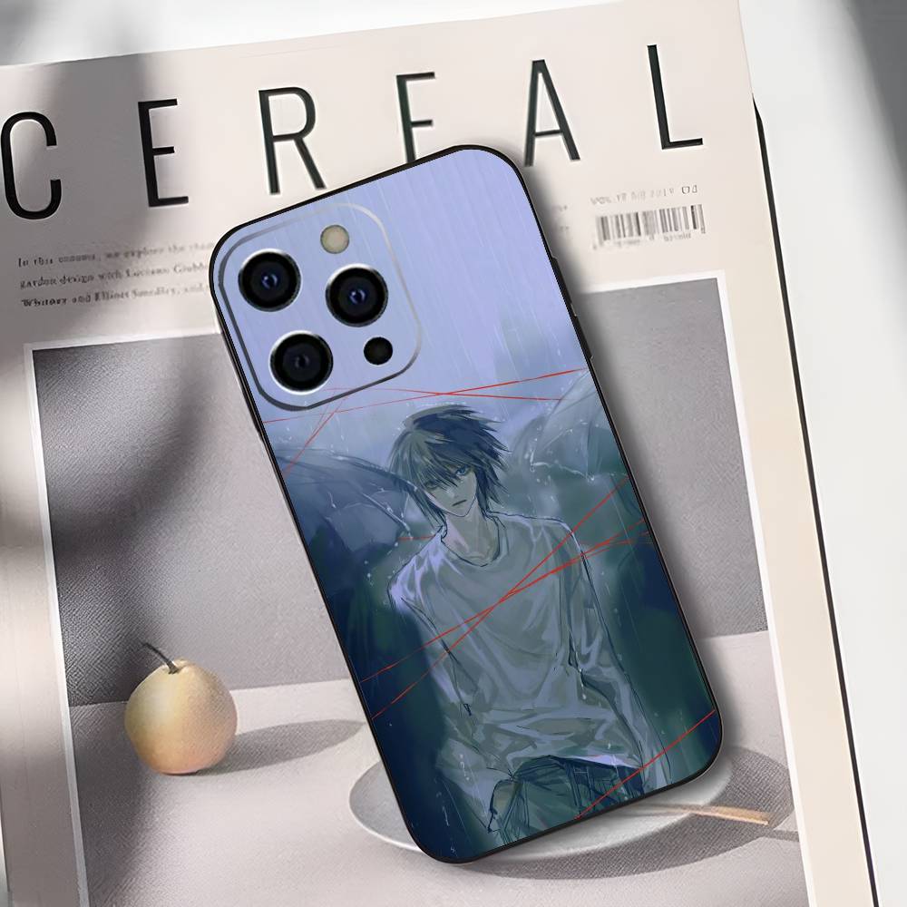 L-Lawliet D-Death Note Phone Case For iPhone 17,16,15,14,13,12,11 Plus,Pro Max,XS,Soft Silicone Black Cover