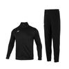 Logo Knitted Jacket And Cuffed Knitted Pants Casual Sports Set Men Sets Black 21500437-001+23600704-001
