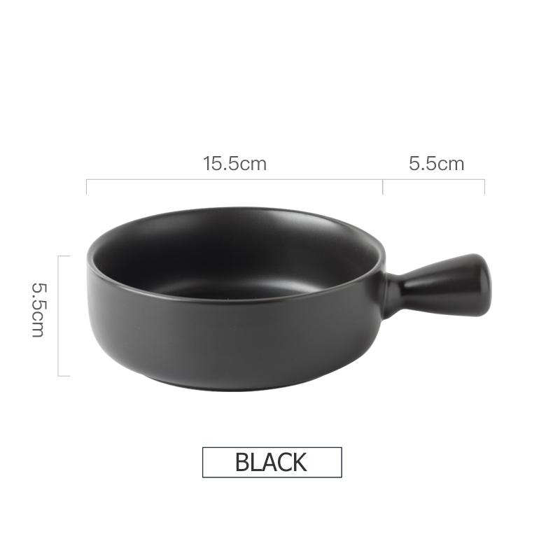 6-дюймовая фарфоровая форма для выпечки, десертная чаша, формочка для выпечки, обеденная тарелка, блюда для пасты, миска для запеченного риса с ручкой, подходит для использования в микроволновой печи