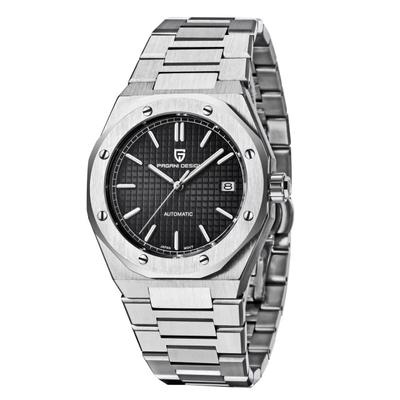 Автоматические механические часы Pagani Design Royal Oak с Seiko NH35, водонепроницаемые, из нержавеющей стали, с резиновым ремешком и сапфировым стеклом, идеально подходящие для и PAGANI DESIGN Мужские
