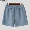 INCERUN Men Elastic Waist Side Zipper Home Wear Mini Pants Shorts Pajamas Underwear