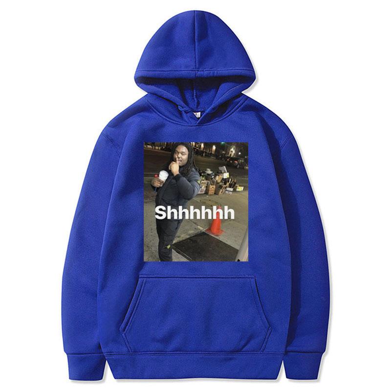 Lucki Shhhhh Забавный Мем Принт Худи Мужчины Женщины Оверсайз Популярная Толстовка Оверсайз Повседневная Флис Теплый Длинный Рукав