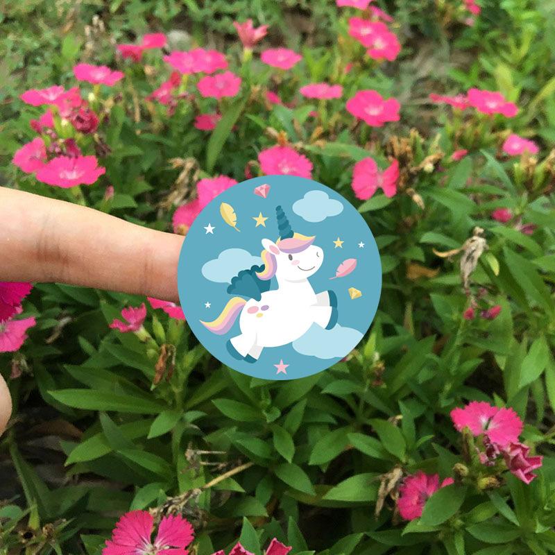 100-500pcs Reward Stickers for Kids Unicorn Cartoon Design Easy Carried Incentive Sticker Supplies for Teachers,Party Bags Decor