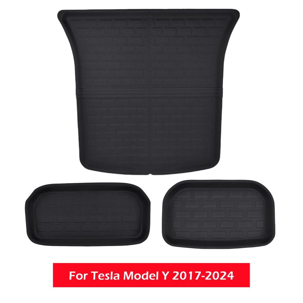 3D коврики для Tesla Model 3 Highland Model Y 2017–2025 Всепогодные коврики для пола Коврики для багажника Водонепроницаемый грузовой подклад