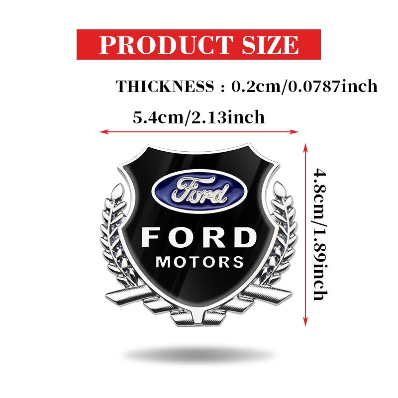 For Ford Focus jj40 Mondeo Kuga RANGER F150 Fiesta Escort Mustang Explorer Excape Edge Taurus 3D Car Emblem Side Badge Sticker Decal