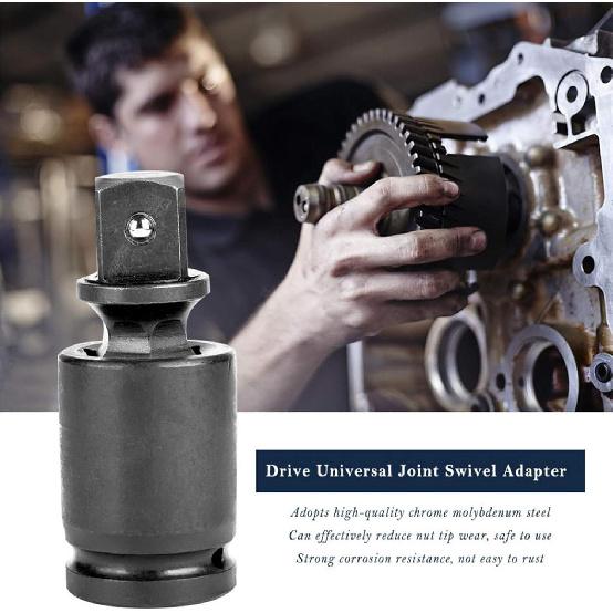 Deep Impact Socket 3/4'' Adapter Swivel Wobble Universal Joint Impact Socket - Metric, 1Pcs