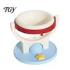 Easy Clean Pet Bowl 2-in-1 Wall Mounted Cat Bowl, Elevated Food Anti-Tipping Foldable Raised Feeding Feeder Shelf, Floating for Indoor Cats,