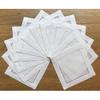 White Linen Cocktail Napkin 6"x6"-A Dozen Cloth Napkin Coasters-Ladder Hemstitch 100% Linen Beverage Party Napkin Coasters
