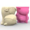 Silicone Mold for Succulent Plant Pots Mini Garden Statues Cat Panda Pig Flower Pot Mold Unique Pen Holder Resin Molds