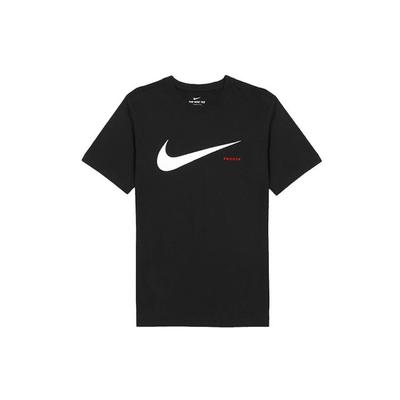 Вязаная футболка с круглым вырезом и короткими рукавами с логотипом Swoosh, мужские топы, черные DB5858-010