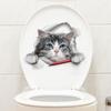 DIY Cat Wall Decal 3D Toilet Seat Decal Creative Cat Toilet Sticker  Wall Decor