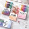 6pcs Diamond Series Gel Pens Set 0.5mm Ballpoint Retro Color Ink for Writing Drawing Handbook