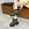 European Station Leather Martin Boots Women's 2025 New Retro Short Boots Women's Big Head Tooling Boots Children's Platform Casual Shoes
