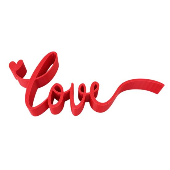 Любовь Настольное украшение Напечатанное на 3D-принтере Красное Буква Настольная табличка День святого Валентина Отдельно стоящий Настольный декор для Гостиной Спальни Каминной полки Декор