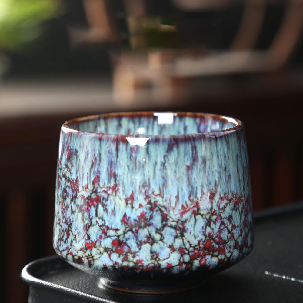 Глазурованные чашки для замены в печи Грубая керамика Чашка для эспрессо Винтажные японские керамические чашки Новая чашка для чая