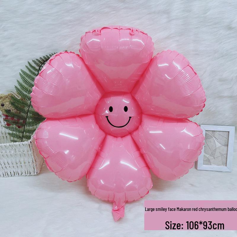 Ins Style Daisy Sunflower Foil Balloon, Handheld Baby Birthday Decoration