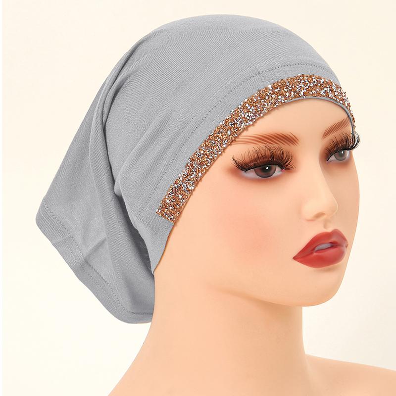 Модал Хлопок Ромбы Подшлемник Эластичный Хиджаб Простой Мягкий Капот Мусульманские Женщины Эластичный Внутренний Хиджаб Тюрбан Ислам Подшлемник