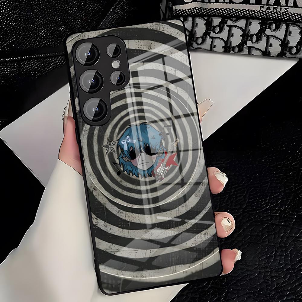 Чехол для телефона S-Sally Face для Samsung A25 A13 A33 5G A54 A36 A35 A56 A52 A14 Ударопрочная стеклянная крышка