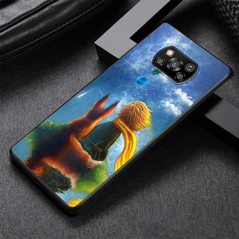 Чехол «Маленький принц» с аниме «Космос» для Xiaomi Poco X3 NFC M3 X4 Pocophone F1 M4 Pro F4 F3 GT, черный чехол из ТПУ для телефона Redmi Note 11 9S