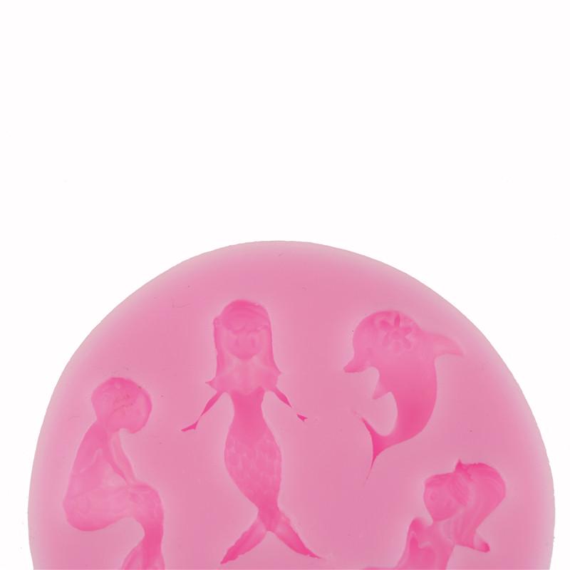 Силиконовая форма для торта в виде русалки, форма для украшения шоколада, инструмент для выпечки