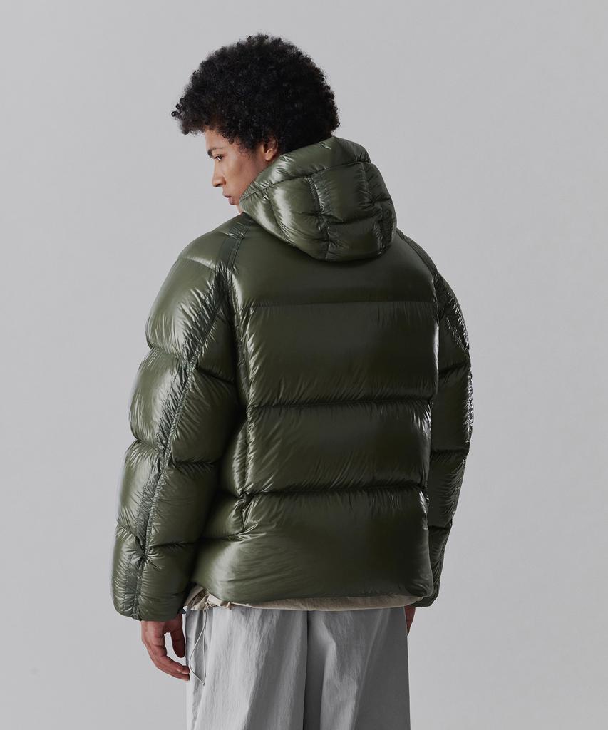 Musinsa Standard [City Leisure] Sheer Ripstop Hooded Down Short Padded Jacket [Khaki]