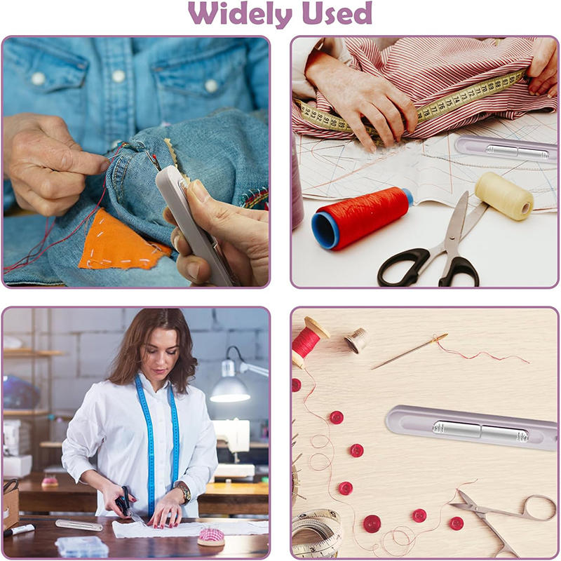 Двойной нитевдеватель и вспарыватель швов 2 в 1 устройство для удаления нити Портативный нитевдеватель 2 в 1 многофункциональный швейный инструмент