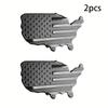 2pcs Small Matte Black American Flag Sticker Decal for Car 3D US American Flag Emblem Decals for Trucks for Truck Car Motorcycle