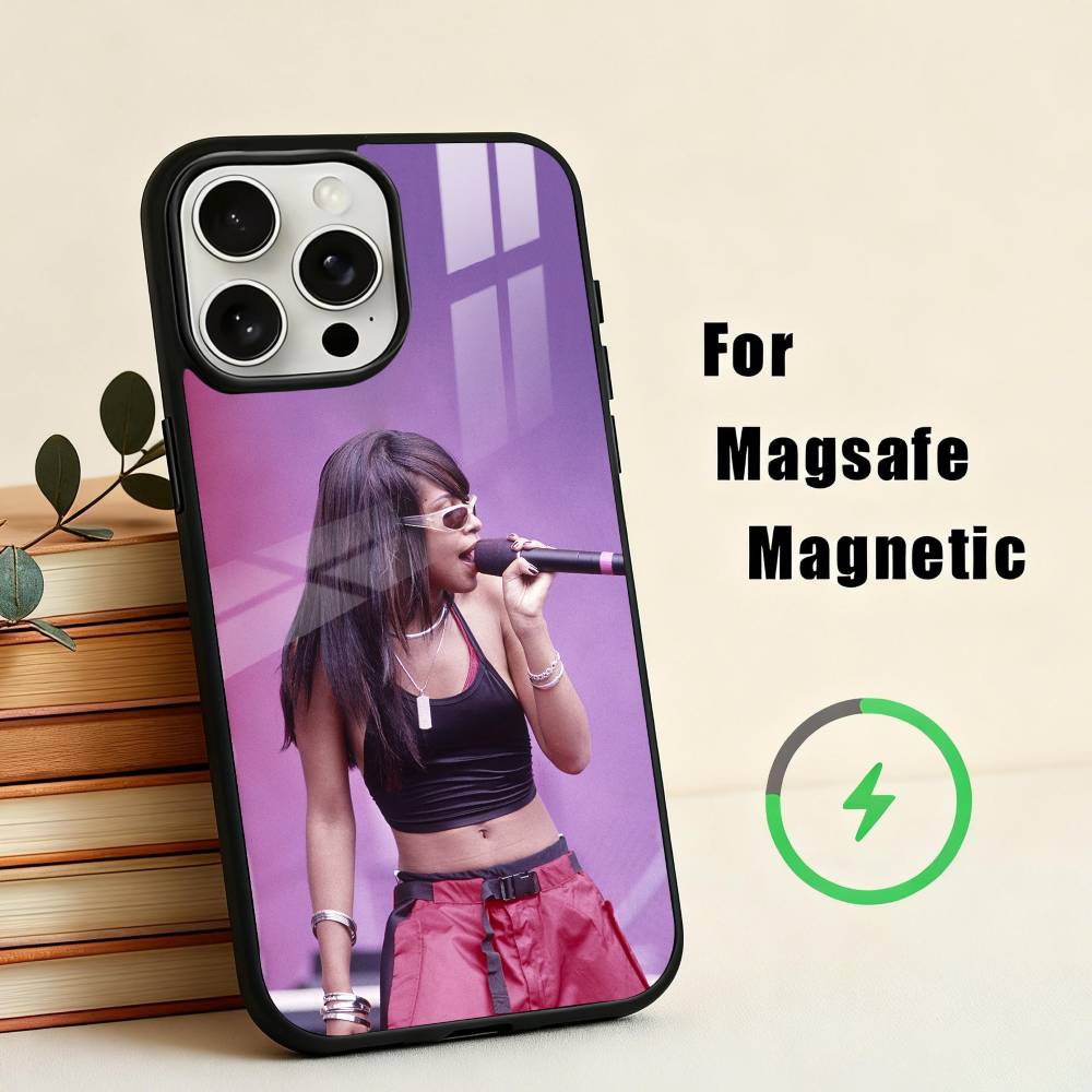 Чехол для телефона A-A-AaliyahS H-hip pop для iPhone 17, 16, 15, 14, 13, 12, 11 Plus, Pro Max Магнитный для Magsafe Беспроводная зарядка