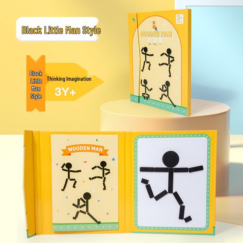 Гибкие бамбуковые конечности Деревянный манекен-головоломка: Детская игрушка для раннего развития