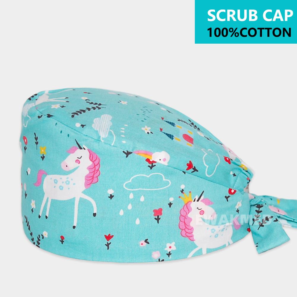 Новая мягкая кепка из хлопка, регулируемая шапка с героями мультфильмов, шапка для лабораторной работы, хирургическая шапка, аптека, аксессуары для ухода за стоматологом, шапочки-скрабы