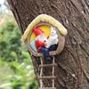 1 Piece of Resin Handicraft for Rabbit Dwarf Tree Hanging, Handmade, Dwarf Reading Book, Small Rabbit Statue, Easter Decorative