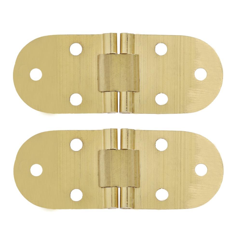 2pcs Round Edge Drop Leaf Hinge 80x30mm Flap Hinge Solid Hinge Folding Table