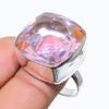 Pink Amethyst Gemstone 925 Sterling Silver Gift Jewelry Ring Size 9.5