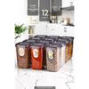 12 Liter Large Size Boly Square Storage Container Set With Gold Label 1.2lt Anthracite Supply Jar Set
