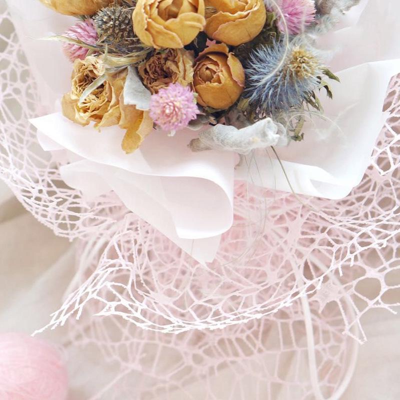 Жаккардовая сетчатая бумага для упаковки цветов для букетов - дизайн с большими отверстиями Wild Goose