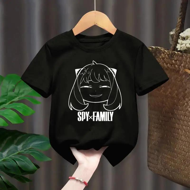 Футболка с графическим принтом из мультфильма Семья Шпиона, Японское аниме, Харадзюку, Модная Повседневная футболка с коротким рукавом, Женская
