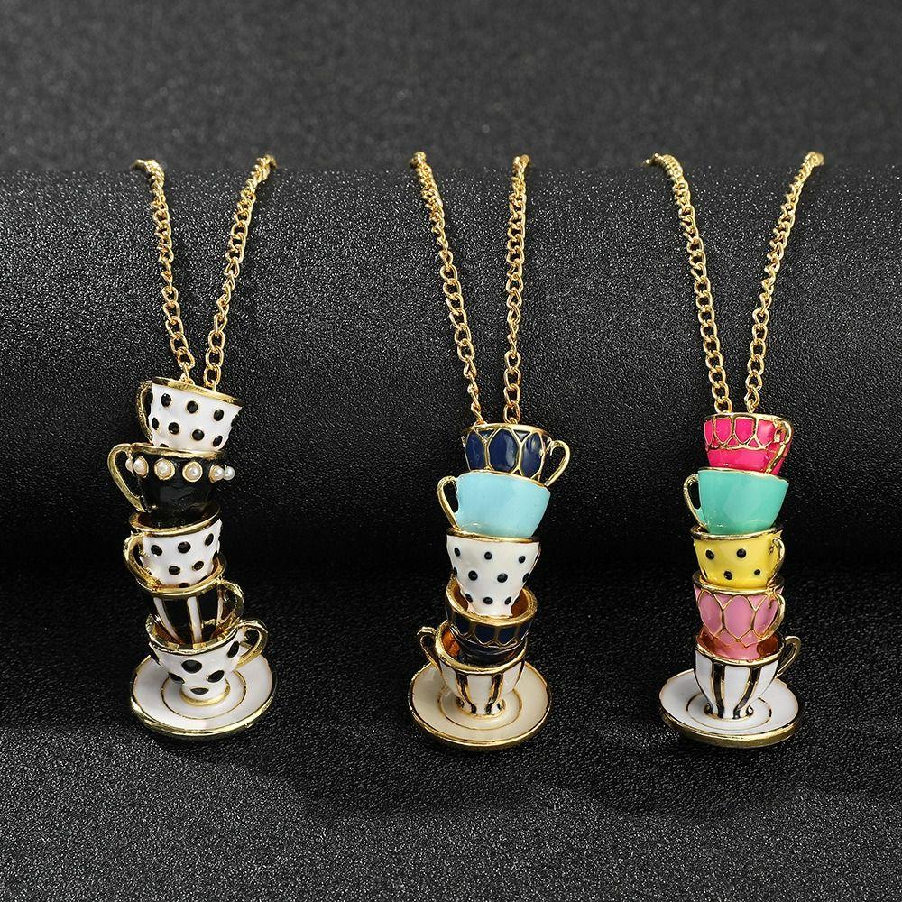 Coffee Cup pendant Teapot Locket Teapot Necklace Tea Cup Necklace Earrings Long Necklace