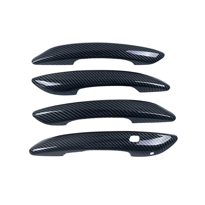 Car Decoration Door Bowl Handle Cover For Hyundai Elantra CN7 - Carbon Fiber Chrome Silver Cars Accessories