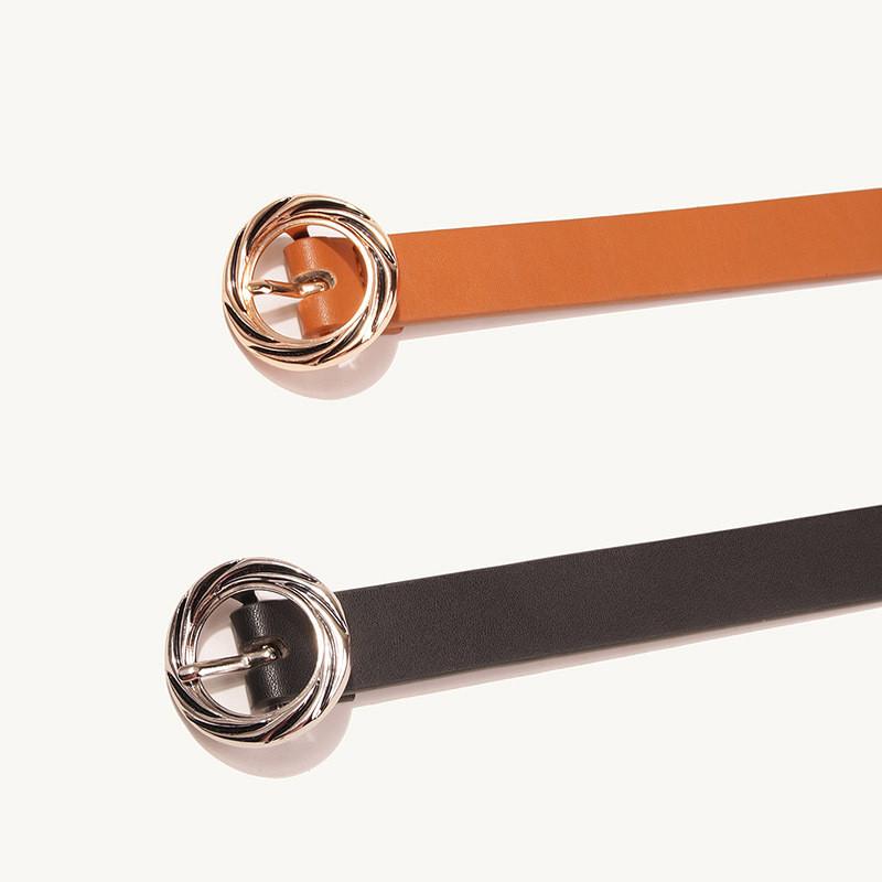 Женский набор ремней из искусственной кожи с металлической пряжкой для повседневной офисной носки