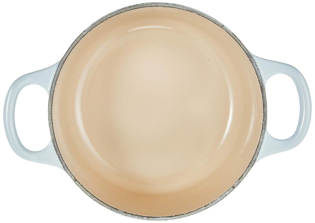 Le Creuset литой эмалированный горшок Cocotte Ronde Bear Knob 14 см Coastal Blue Gas IH Oven совместим с японской [Авторизованный продукт]