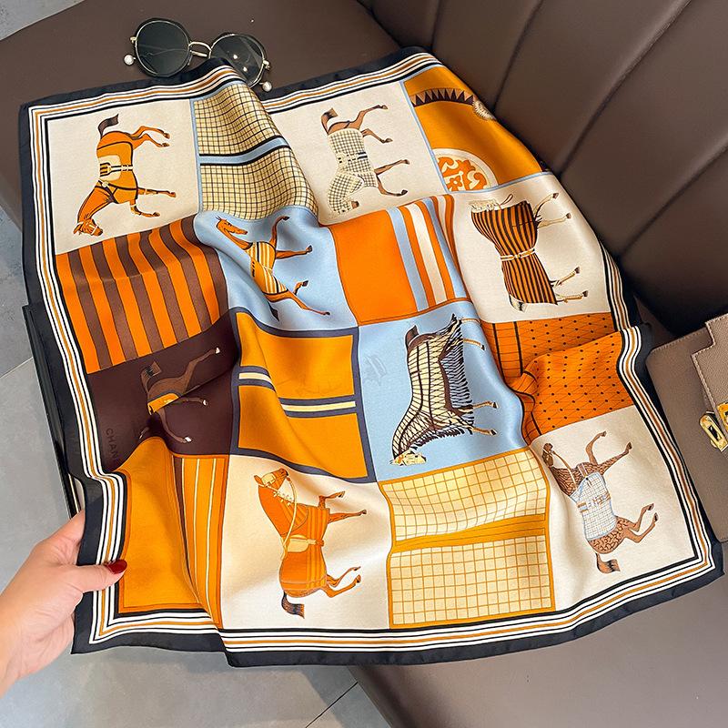 100% натуральный шелковый квадратный шарф женский бандана платок шарфы шали квадратный ворот фуляр накидки cachecol femme schals bufanda