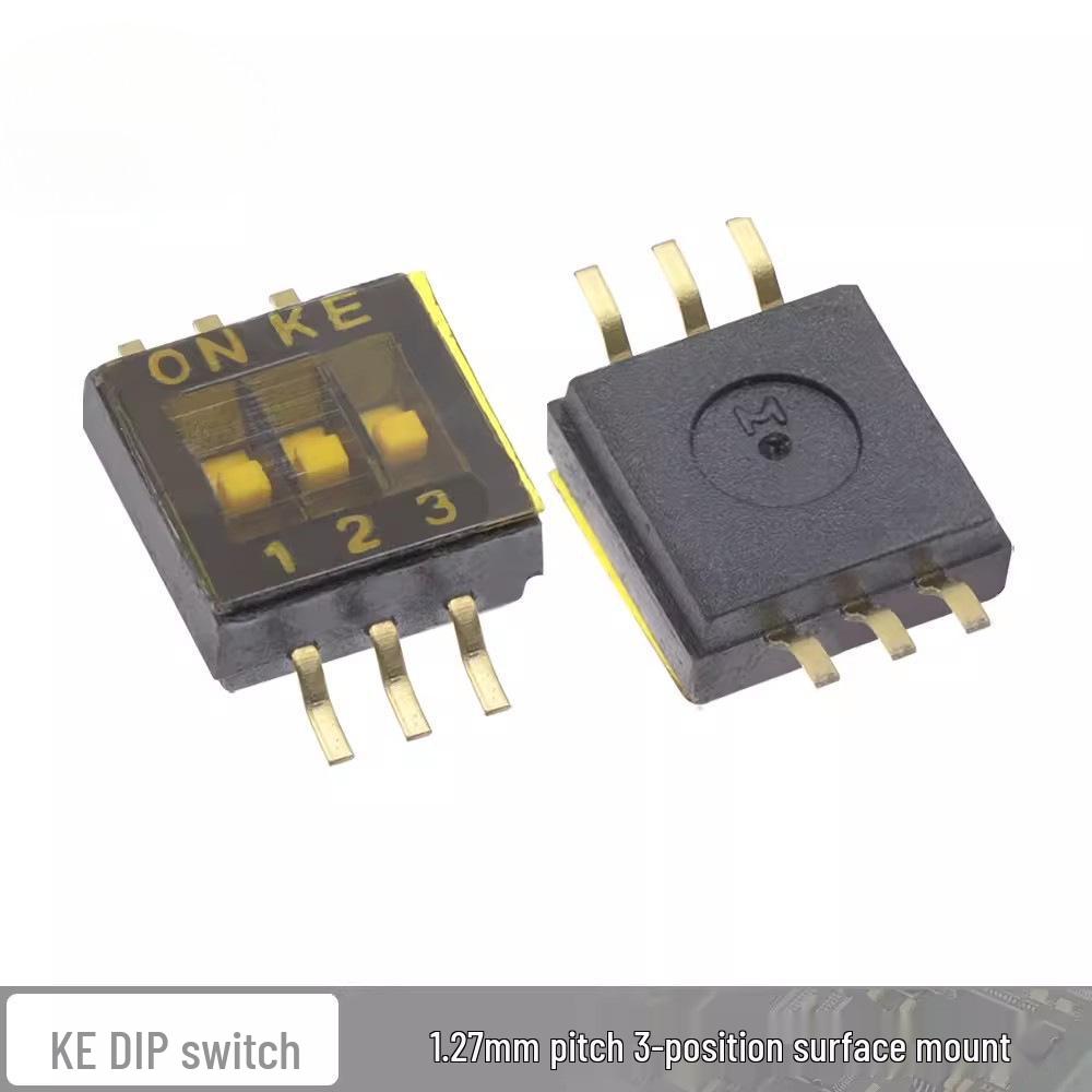 1.27MM Black SMT Flat Toggle DIP Switch, 2-10 Positions (DSHP03TSGER)