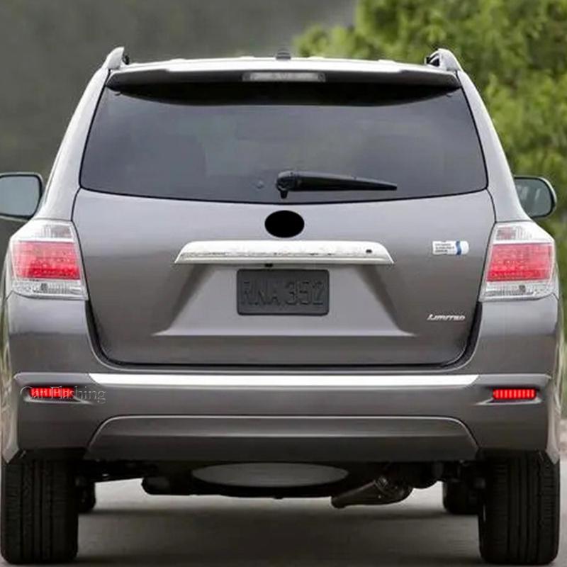 1 Set LED Rear Bumper Reflector Brake Light Stop Lamp Warning Fog Light Car Accessories For Toyota Highlander 2011 2012 2013