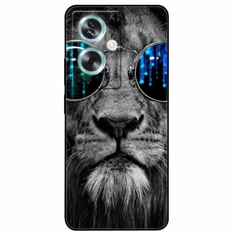 For OPPO A79 5G A 79 Case Silicone Soft Wolf Lion Cat Black Bumper Funda Coque for OPPO A79 CPH2553 OPPOA79 Cover Protective Bag