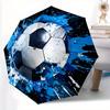 Soccer 3 Automatic Folding Umbrella That Opens And Closes Easily, Suitable for All Seasons, Perfect for Travel And Everyday Us