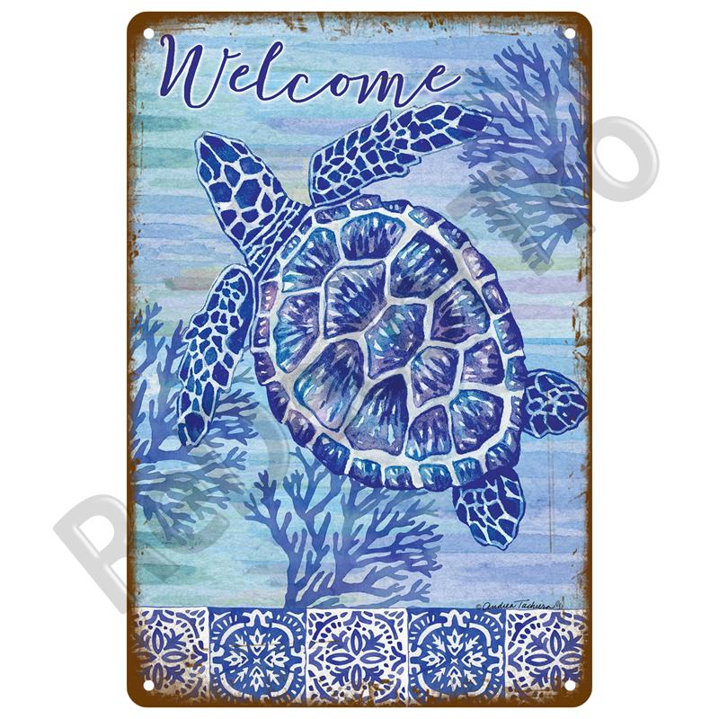 Metal Plate Home Wall Decor For Beach Bar Seaside House Surf Club Decorative Iron Painting Tin Sign Plaque Metal Sign Summer Art