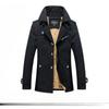 Casual Men's Work Jacket Cotton Trench Coat Velvet Autumn and Winter Men's Jacket