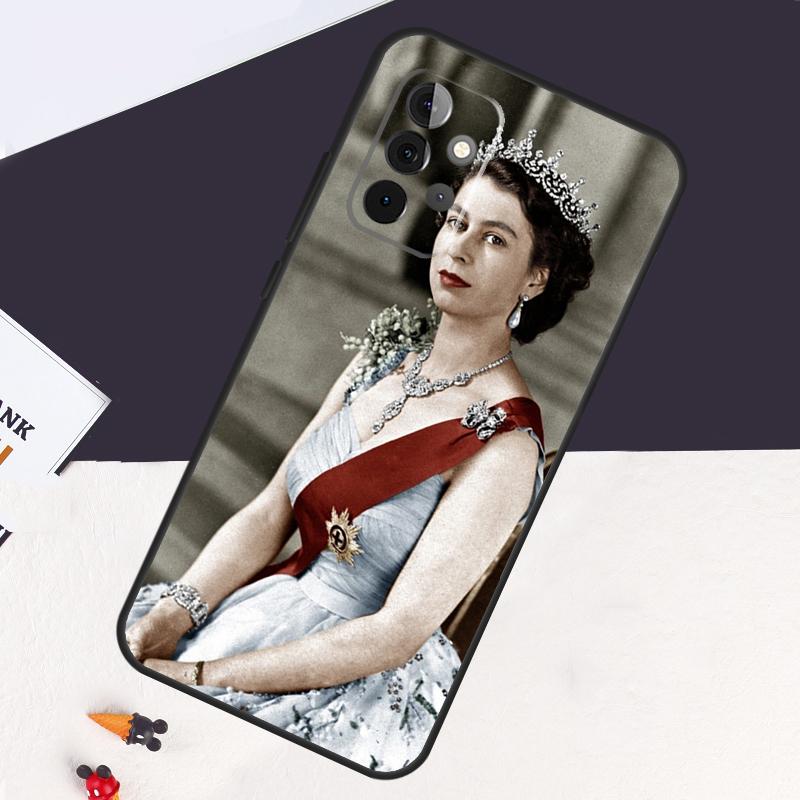 England Queen Elizabeth II Case For Samsung Galaxy A05 A06 A26 A16 A56 A36 A22 A32 A52 A54 A34 A14 A55 A15 A53 A33 A35